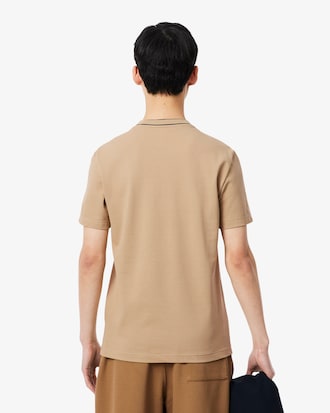 Stretch Piqu&eacute; Stripe Collar T-shirt