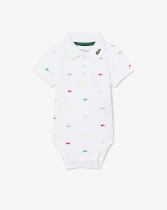 Infants&rsquo; Crocodile Print Piqu&eacute; Bodysuit