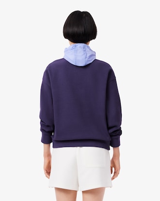 High Neck Zipped Piqué Sweatshirt