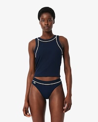 Ribbed Cotton String Briefs