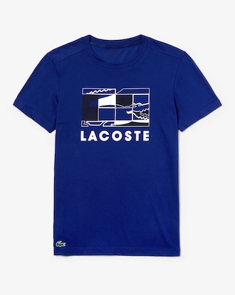 Men's Lacoste SPORT Tennis Court Design Breathable T-shirt