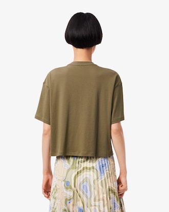 Oversized Zipped Pocket Detail T-shirt