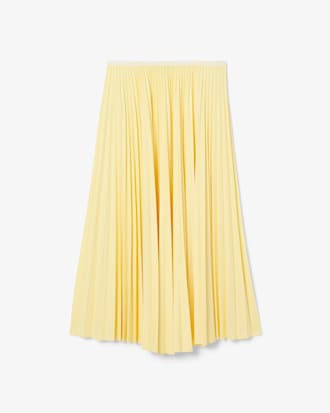 Long Pleated Elasticated Waist Skirt