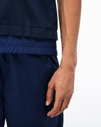 Men's Lacoste LIVE Crew Neck Elasticised Panel Cotton T-shirt