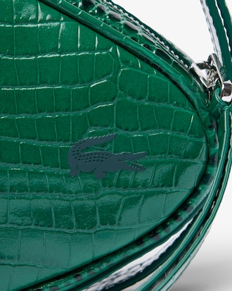 Runway Embossed Leather Hobo Racket Bag