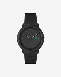 Men’s Lacoste.12.12 Black Silicone Strap Watch