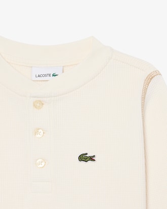 Waffle Knit Henley T-shirt