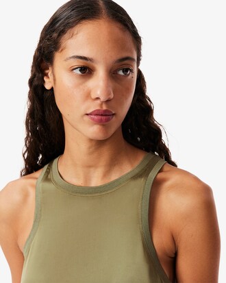 Slim Fit Fluid Satin Tank Top