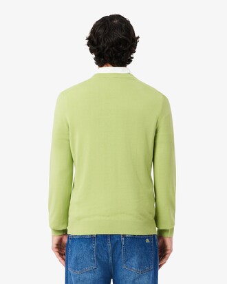 Monochrome Cotton V-neck Sweater
