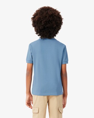 Stripe Collar Petit Piqu&eacute; Polo Shirt