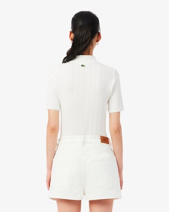 Slim Fit Pointelle Branded L.12.D Polo Shirt