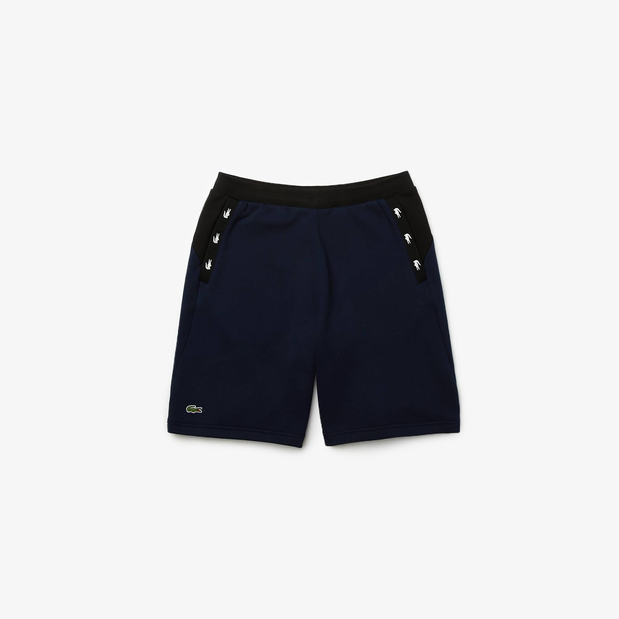 lacoste fleece shorts black