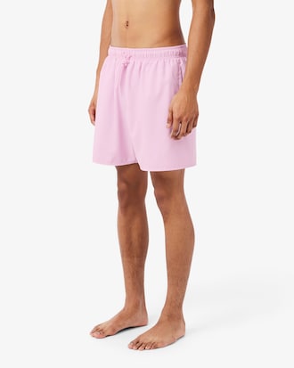 Mid Length Monochrome Swim Trunks
