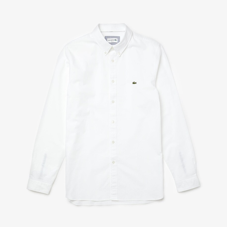 Men S Slim Fit Stretch Oxford Cotton Shirt Lacoste Slim Fit Stretch Oxford Cotton Shirt