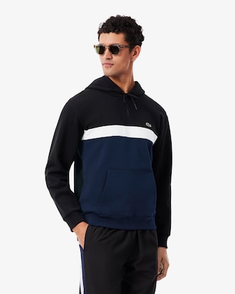Colour-Block Fleece Hoodie