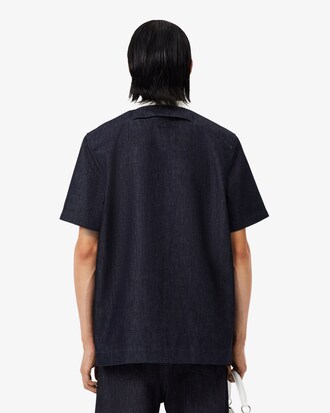 Runway Loose Fit Denim Polo Shirt