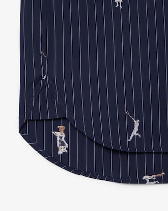 Oversized Shirt with Jacquard Motifs