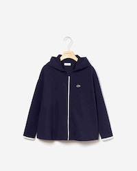Girls' Hooded Piqué And Zip Cardigan