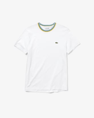 Men's Striped Crew Neck Cotton Jersey T-shirt