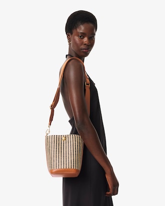 Small Summer Pack Raffia Bucket Bag