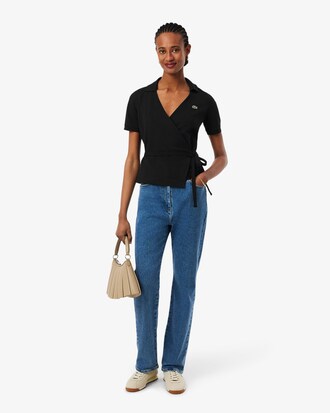 Stretch Mini Piqu&eacute; Wrap Polo Shirt