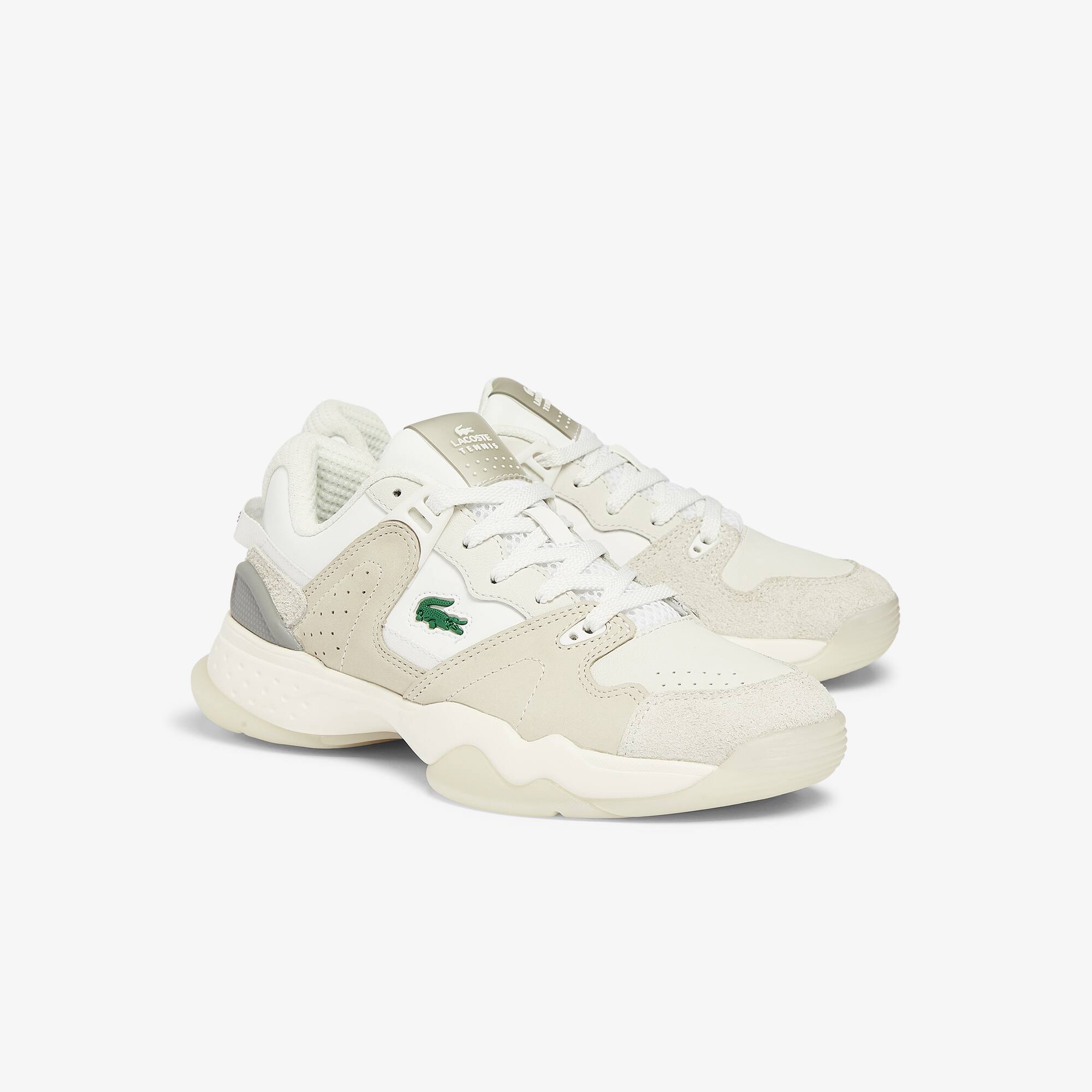 Women's T-Point Nubuck Leather Trainers | LACOSTE
