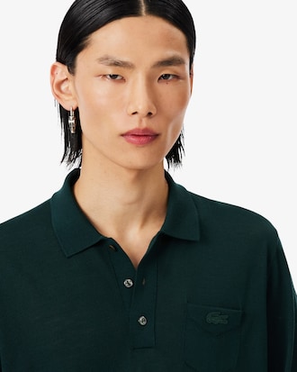 Runway Polo Collar Merino Wool Sweater