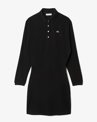 Slim Fit Fluid Piqué Polo Collar Dress