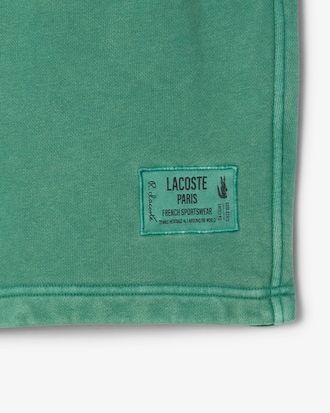 Washed Effect Cotton Fleece Shorts