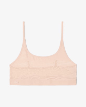 Crocodile Accent Mesh Bralette