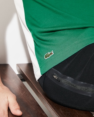 Men's Lacoste SPORT Crew Neck 3D Lettering Colourblock T-shirt