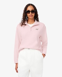High Neck Zipped Fleece Badge Sweatshirt