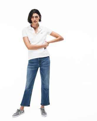 Women's Lacoste Slim Fit Stretch Mini Cotton Piqu&eacute; Polo Shirt