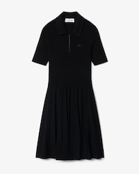 Pleated Polo Collar Dress