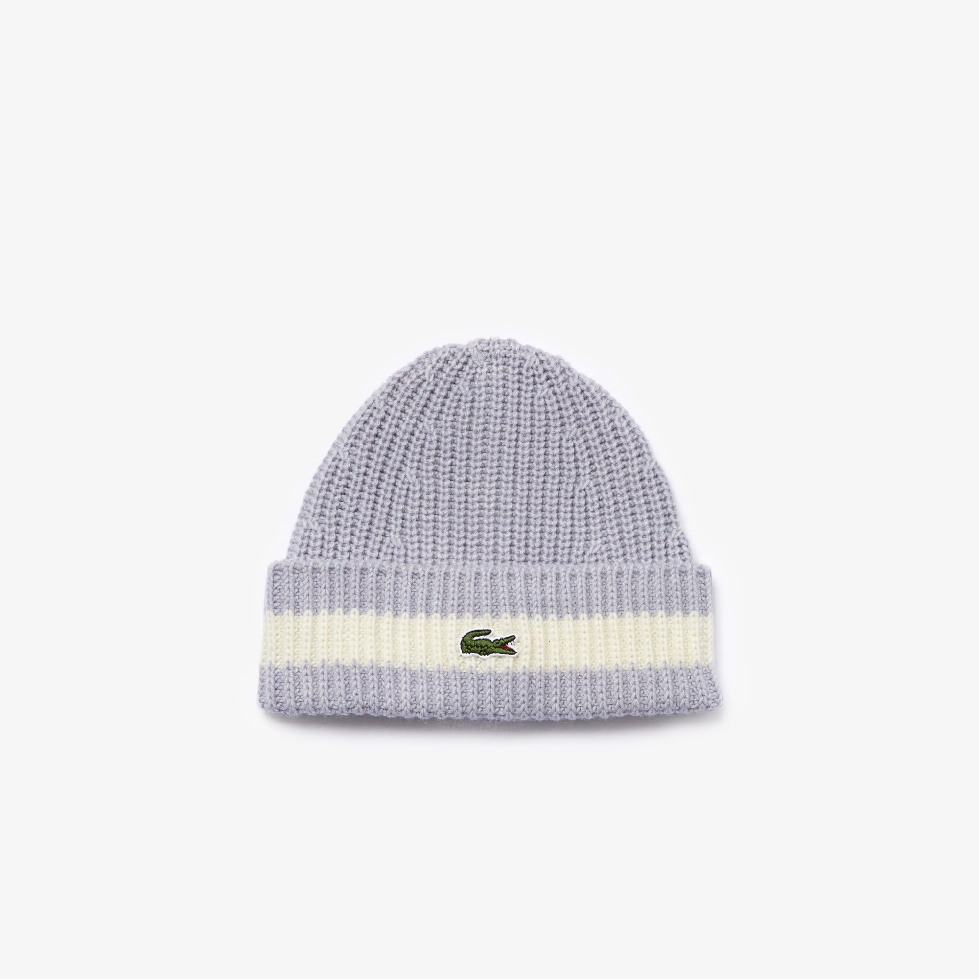 lacoste ribbed beanie