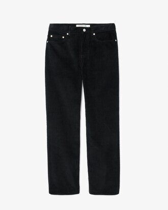 5 Pocket Straight Fit Velour Pants