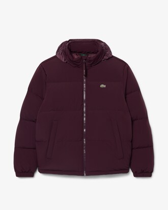 Water-Repellent Hooded Down Jacket