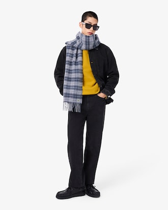 Wool Blend Plaid Scarf