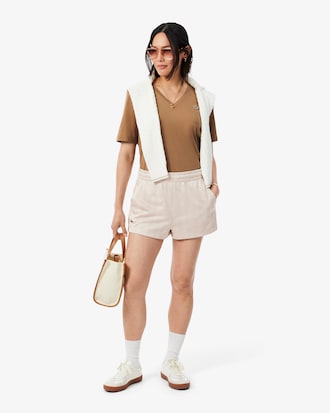 Relaxed Fit Soft Cotton V Neck T-shirt