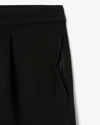 Loose Fit Piqué Pleated Pants