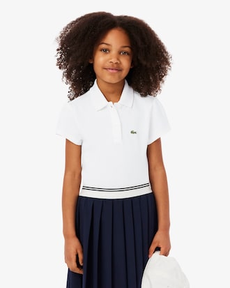 Scalloped Collar Piqu&eacute; Polo Shirt