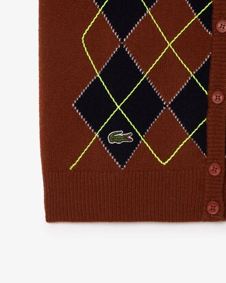 Jacquard Intarsia Cardigan Vest