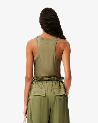 Slim Fit Fluid Satin Tank Top