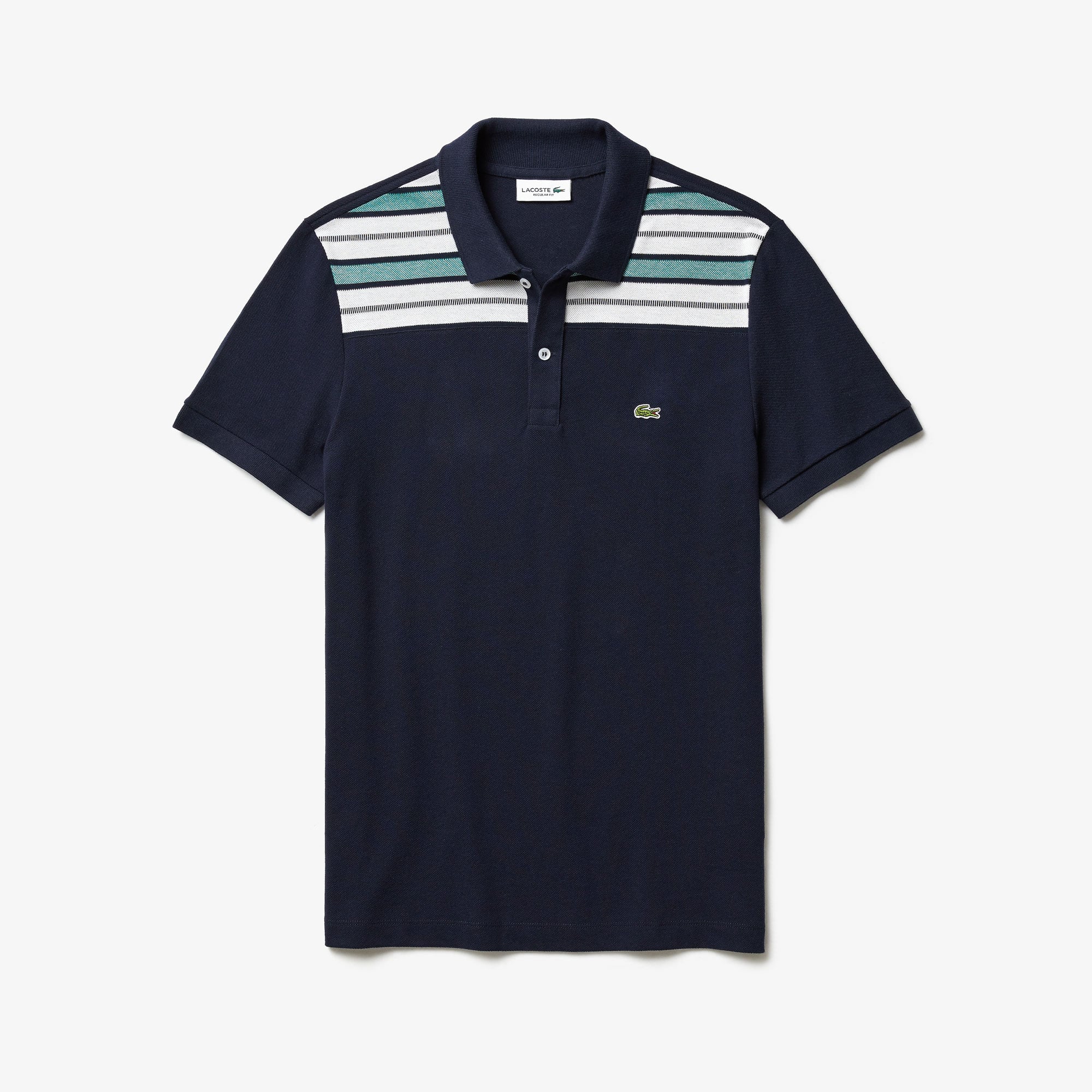 lacoste striped polo