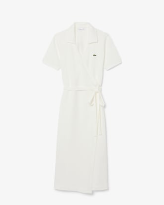 Stretch Mini Piqu&eacute; Polo Wrap Dress