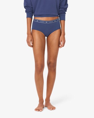 Stretch Cotton Logo Waist Shorts