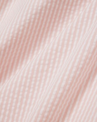 Mid Length Striped Textured Swim Trunks