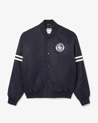 Embroidered Badge Water-Repellent Nylon Bomber Jacket