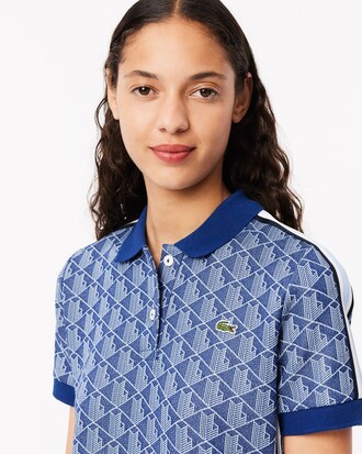 Slim Fit Monogram Jacquard Polo Dress