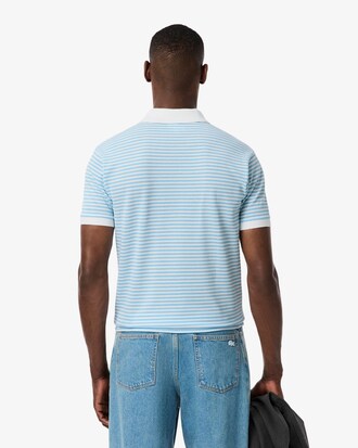 Classic Fit L.12.12 Striped Petit Piqu&eacute; Polo Shirt